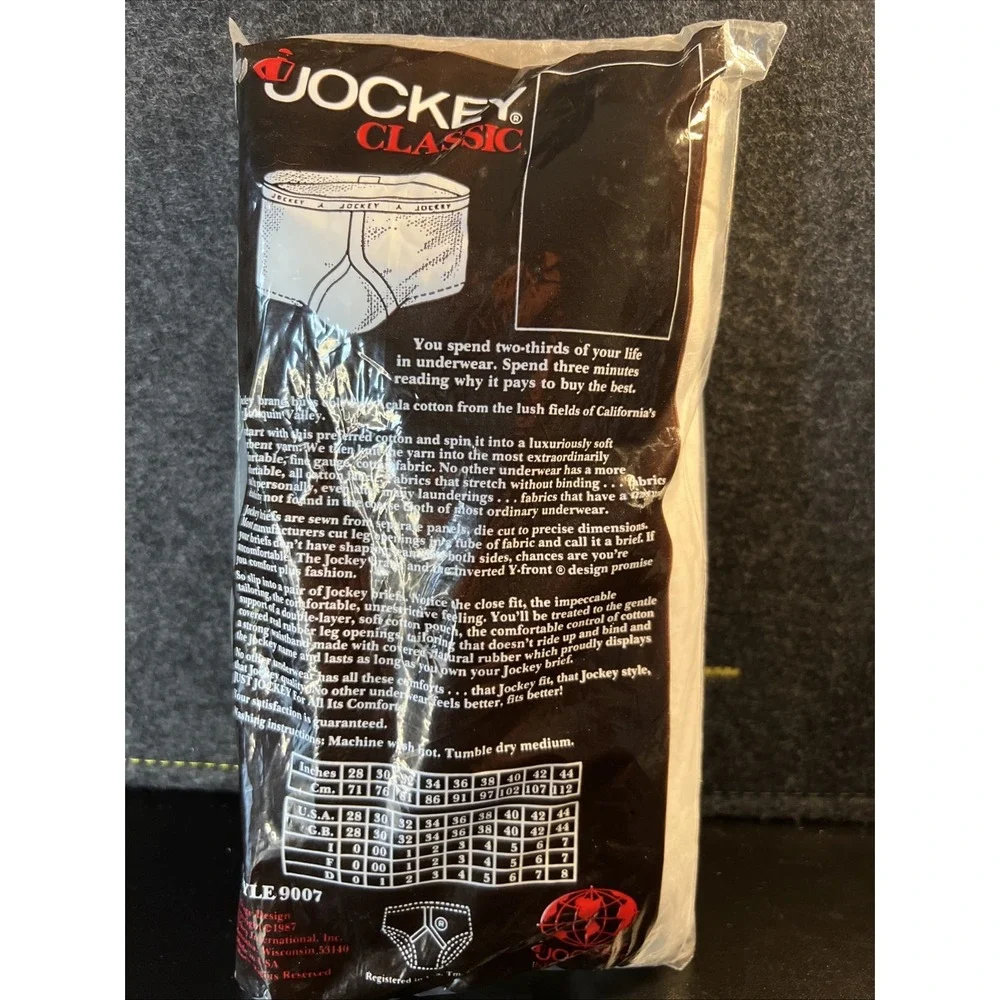 Vintage Jockey Classic Brief Mens Sz 40 Made In USA 3 Pack White NOS‎ Underwear